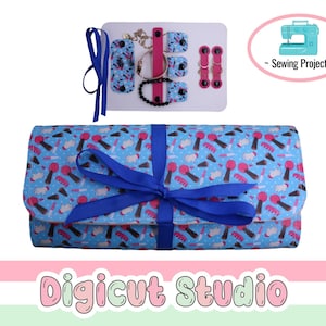 Jewellery Roll SVG. Jewelry Roll SVG. Ring holder SVG. Travel Accessories svg. Simple sewing project svg. Snap project. Watch holder. AC115.