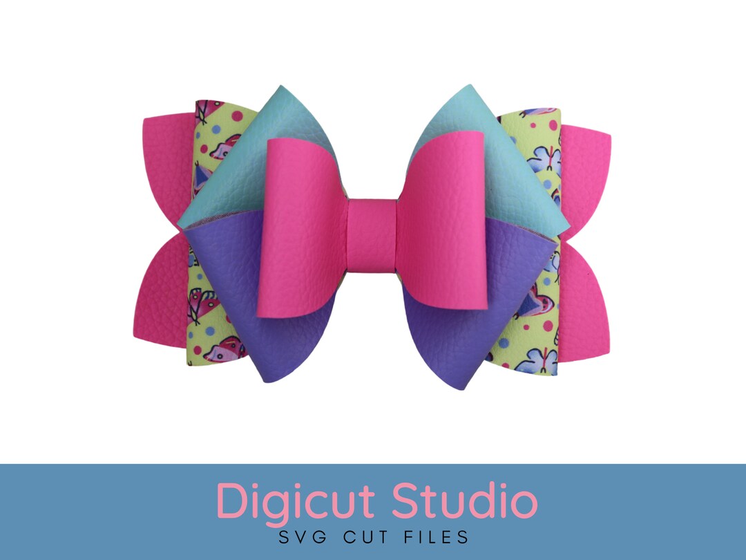 Extra Large Stacked Hair Bow Svg. Layered Bow. Multi Color - Etsy