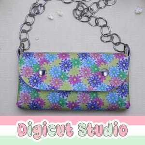Mini Hand bag svg. Shoulder bag SVG. No sew bag. Rivet pouch svg. Ladies purse svg. Clutch SVG. Carry bag. Phone pouch. Travel bag. HS58.