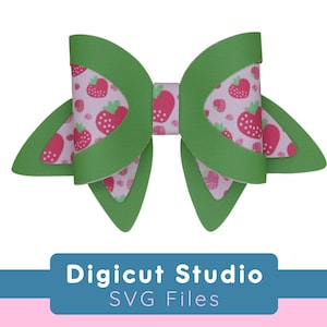 Laço de cabelo com pico SVG. Laço dividido svg. Laço grande. Laço de cabelo de festa svg. Laço de cabelo de torcida. Modelo de laço multicolorido. Arquivo de corte de laço. HB126