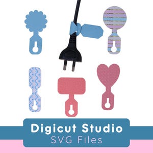 Cord identifiers svg. Cable labels SVG. Cord ID. Scrap faux leather project. Cable organiser. Office labels. Power cord id tags. SVG AC105.