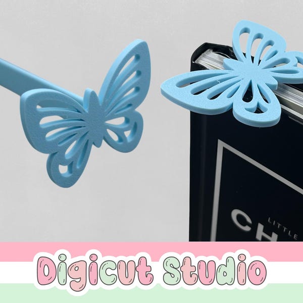 3d Druck Lesezeichen Schmetterling STL Datei. DIY Lesezeichen. 3D Print Datei.  Schmetterling Buchzeichen. Schulzubehör STL-Datei. Muttertag. D20.