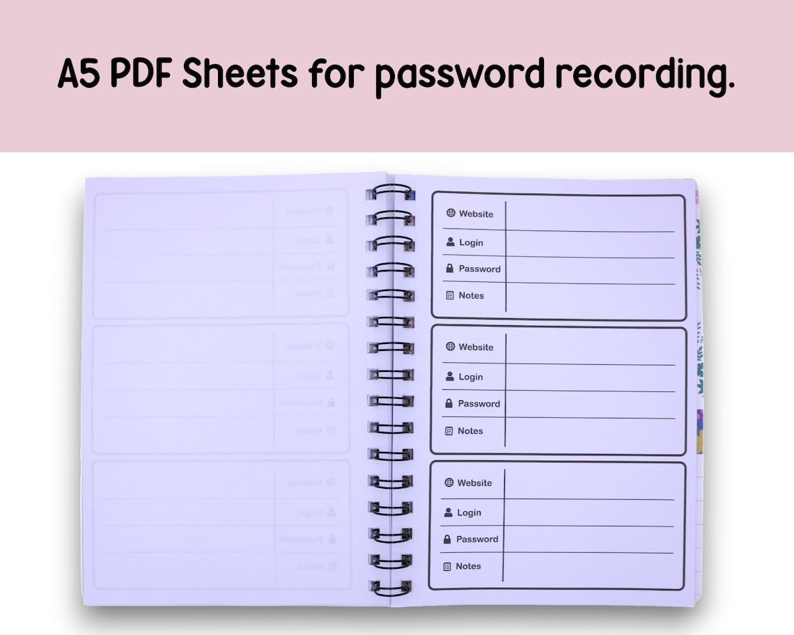Password Tracker Booklet SVG. Password Journal Svg. Book Making Svg ...