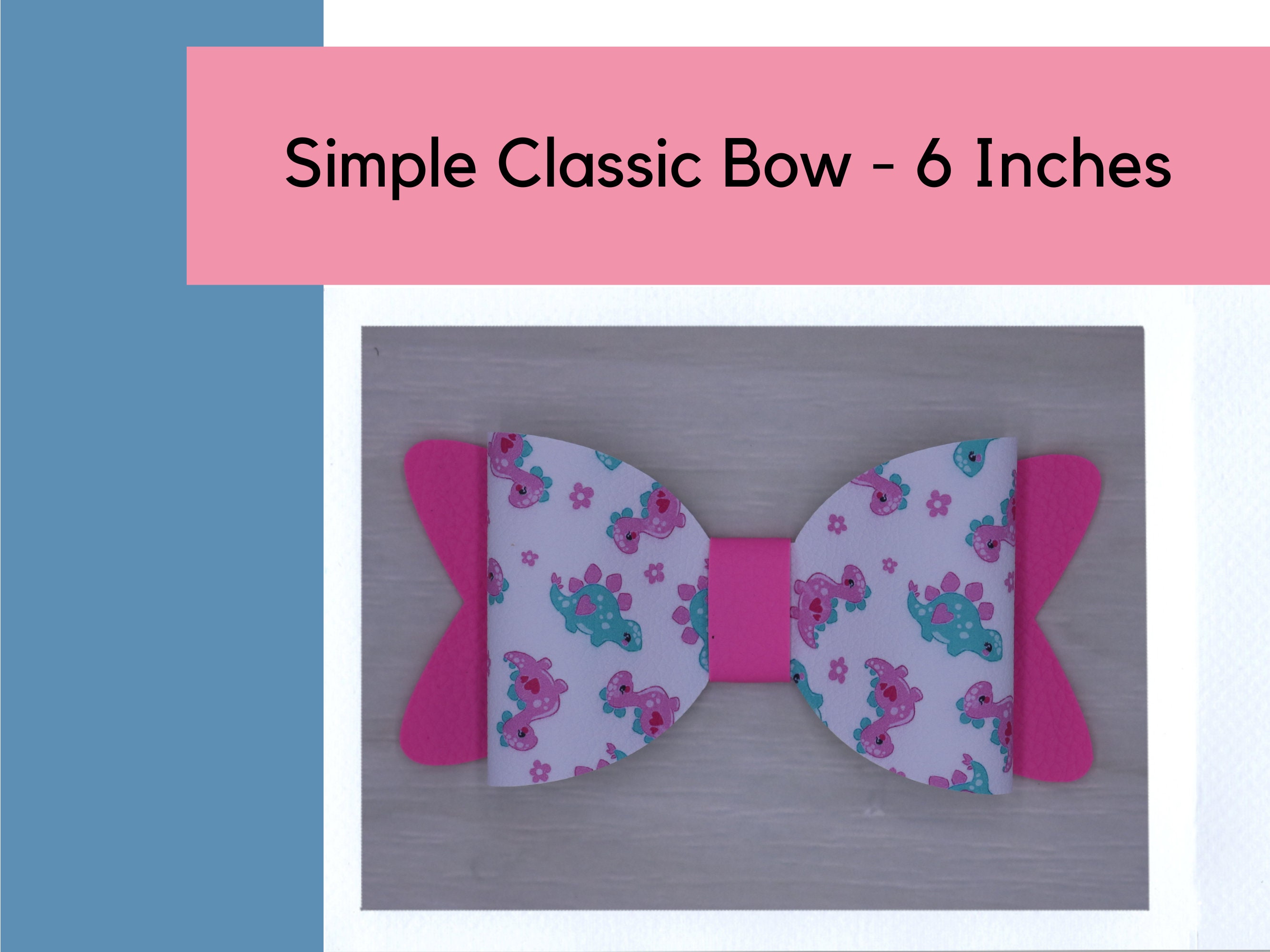 Classic & Scalloped 6 Inch Hair Bow. Hair Bow Set. Large Hair Bow Svg ...
