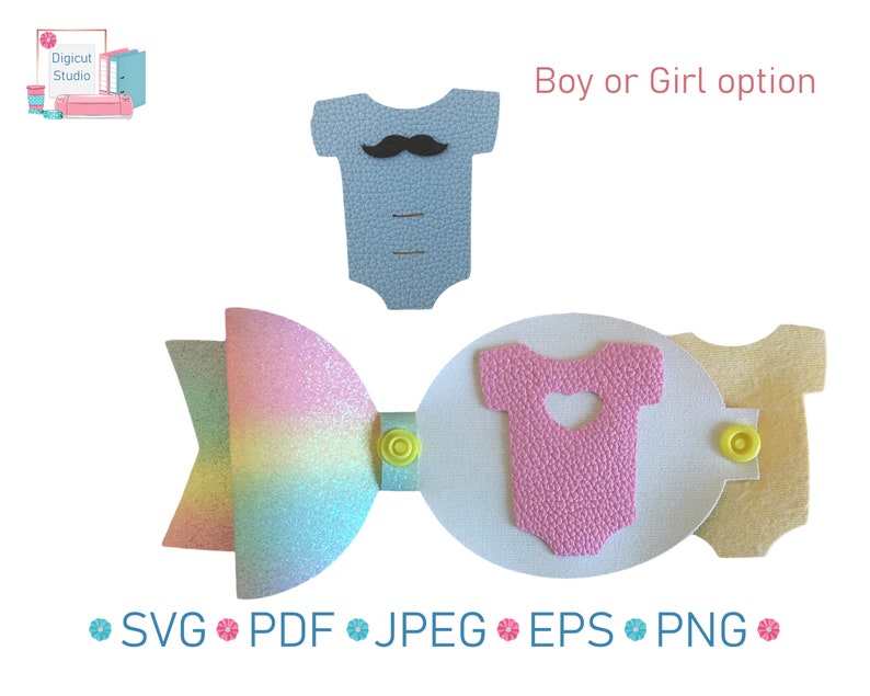 Gender Reveal Hair bow SVG Mother to be hair bow Baby Girl /& Baby Boy Hairbow svg HB27. Baby Shower bow svg Hair bow svg Cutting File
