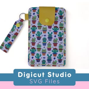 Telefoonzakje svg. Hoes voor mobiele telefoon. Polsbandje SVG. Met de hand naaiend telefoonzakje. Traditionele gaten voor het maken van leer. Fob-svg. Kunstleer. HS5