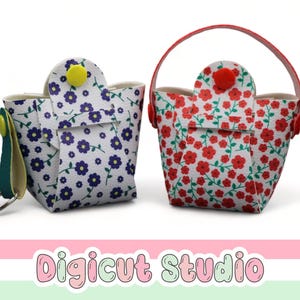 Monedero Teenie Weenie SVG. Minibolso SVG. Monedero con llavero SVG. Estuche para auriculares SVG. Estuche para chupete SVG. Estuche para chupete SVG. Monedero origami. WP126.