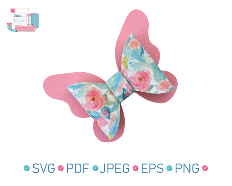 Download Craft Supplies Tools Paper Party Kids Butterflies Butterfly Bow Bundle Svg Butterfly Hair Bows Basic Bow Svg Hb21 Template Hair Accessories Svg Bow Bundle Cutting Files