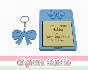 3d printing Bow Key Chain STL file. DIY key chain. Pretty bow 3d Print file. Coquette Bow. Bag bling STL file.  School bag accessories. D19.