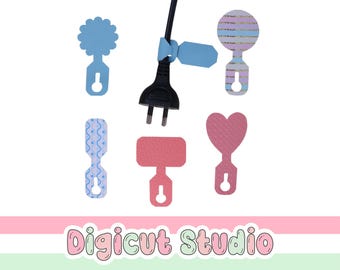 Cord identifiers svg. Cable labels SVG. Cord ID. Scrap faux leather project. Cable organiser. Office labels. Power cord id tags. SVG AC105.