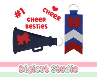 Cheer Key Chain.  Cheerleading Key Ring.  Coach Key Chain. Cheer Mum. Cheer bow. Cheer SVG. HTV.  Bag Tag svg. Cheer Squad. Besties. AC153