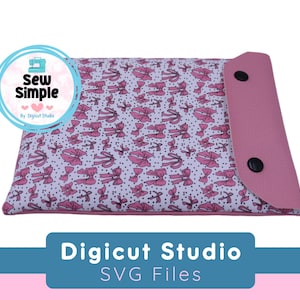 Estuche para mini tableta svg. Plantilla de costura svg. Estuche para lápices svg. Patrón de costura. Estuche para dispositivos electrónicos y lápices. Funda para tableta. Teléfono WP107.