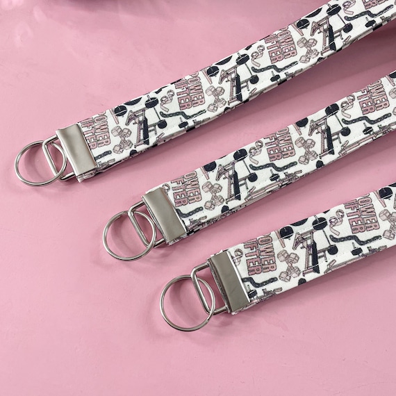 Pink Powerlifter Lanyard, Gym Lanyard, Neck Lanyard, Lifting Key