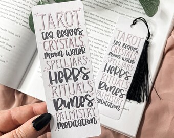 Bladwijzer Witchy Words, Halloween-bladwijzer, Tarot-bladwijzer