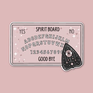 Ouija Board Sticker, Witchy Sticker, Pink Witch, Pastel Goth Sticker, Spirit Board Sticker