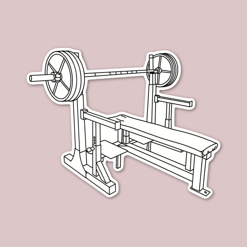 Bench Stickers Bench Press Powerlifting Sticker, Gym Sticker, Weightlifting Sticker ...