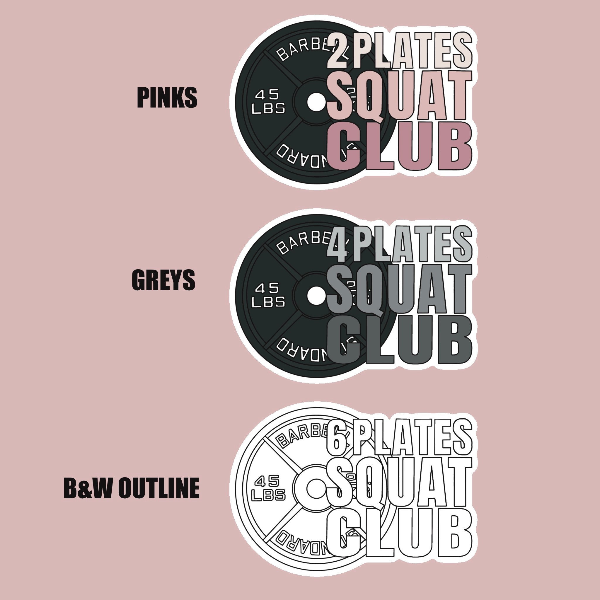 Squat Club Powerlifting Sticker, Weightlifting Sticker, Girls Who ...