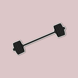 Barbell Powerlifting Sticker, Weightlifting Sticker, Girls Who Powerlift, Powerlifting Gym Stickers
