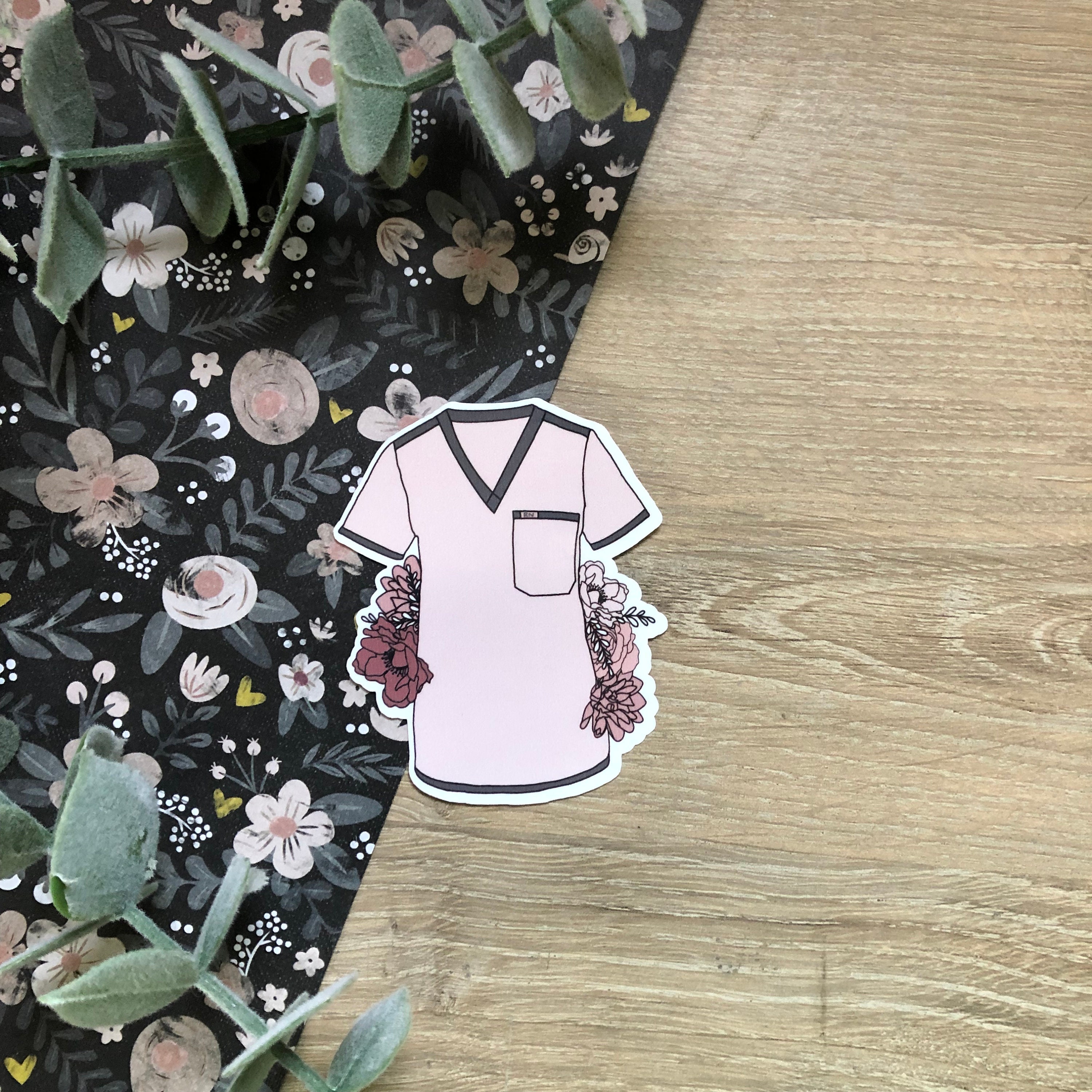 Nursing Scrubs Sticker, Nurse Sticker, Scrubs, Doctor Sticker, Medical ...