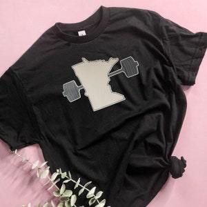 State Barbell T-Shirt, Choose Your State, Gym T-shirt, Girls Who Lift, Powerlifting Gifts, Shirt for Powerlifter, Workout Shirt