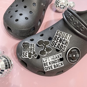 Powerlifting Shoe Charm, Gym Shoe Charms, Lifting Shoe Charms, Handmade Shoe Charms, Hand Drawn Shoe Charm, Squat Bench Deadlift