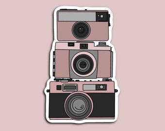 Camera Line Sticker, Camera Sticker, Photography Sticker, Line Art ...