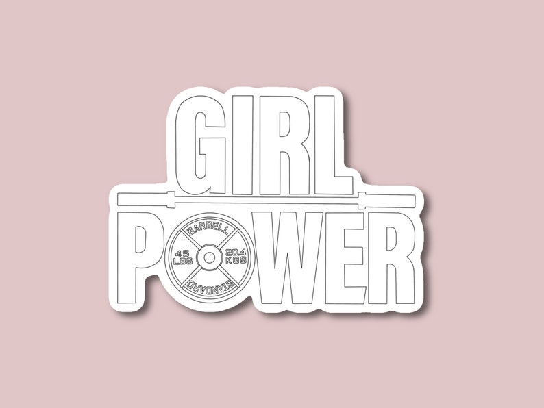 Girl Power Sticker, Powerlifting Sticker, Weightlifting Sticker, Girls ...