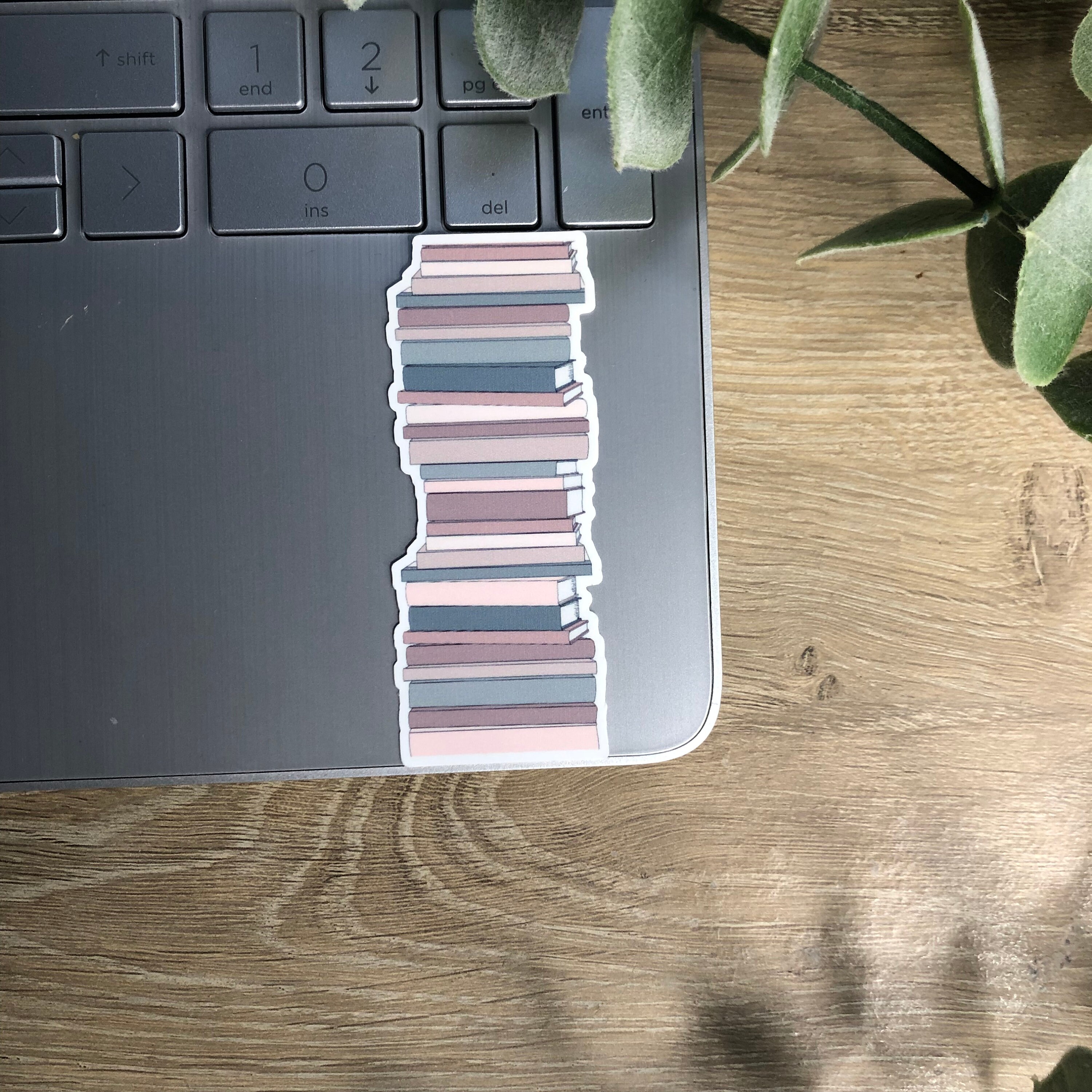 Tall Stack of Books Water Sticker, Librarian Sticker, Book Sticker ...