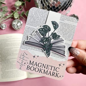 Plant Book Magnetic Bookmark, Book Lover Gift, House Plant Bookmark, Plant Mom, Teacher Gift