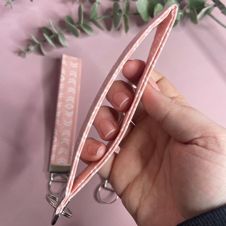 Key Rings Attach Pink Arrows Wristlet Key Fob, Fabric Key Chain, Keyring Holder - Etsy