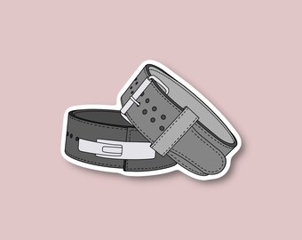 Powerlifting Belt Sticker, Powerlifting Sticker, Weightlifting Sticker, Girls Who Powerlift, Gym Stickers