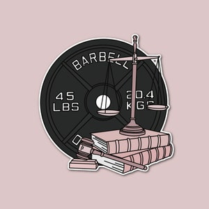 45lb Plate Lawyer Sticker, Powerlifting Sticker, Law Sticker, Girls Who ...