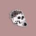 Floral Skull Sticker, Halloween Stickers, Fall Sticker, Laptop Sticker, Skeleton Stickers