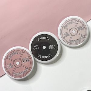 45lb Plate Button, Pin Back Button, Girls Who Powerlift, Gym Bag Button Pin