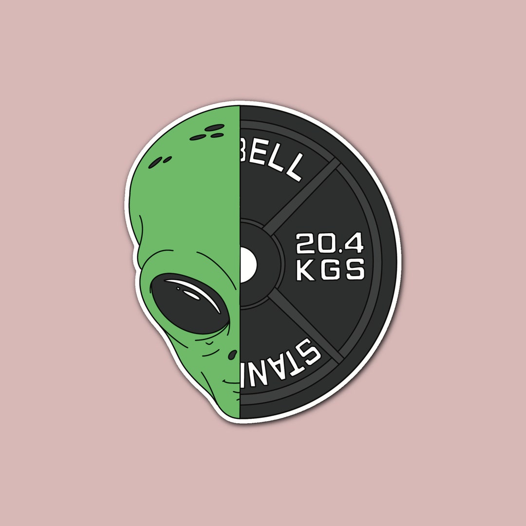 Alien Powerlifting Sticker, Weightlifting Sticker, Girls Who Powerlift ...