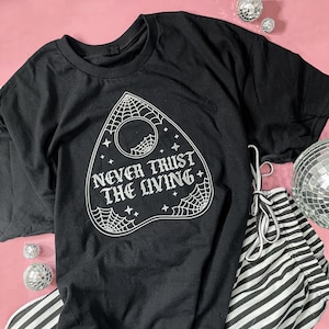 Never Trust The Living Beetlejuice Quote T-Shirt, Halloween Shirt