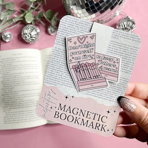 Don’t Light Yourself On Fire Magnetic Bookmark, Book Lover Gift, Mental Health Bookmark, Your Mental Health Matters, Therapist Bookmark