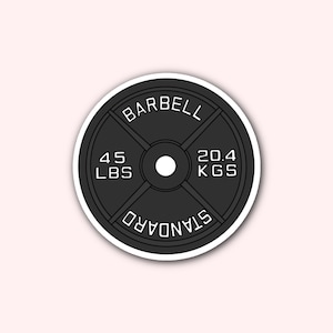 45lb Plate Sticker, Powerlifting Sticker, Weightlifting Sticker, Girls Who Powerlift, Powerlifting Gym Stickers