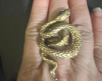 Vintage Snake Statement Ring Adjustable