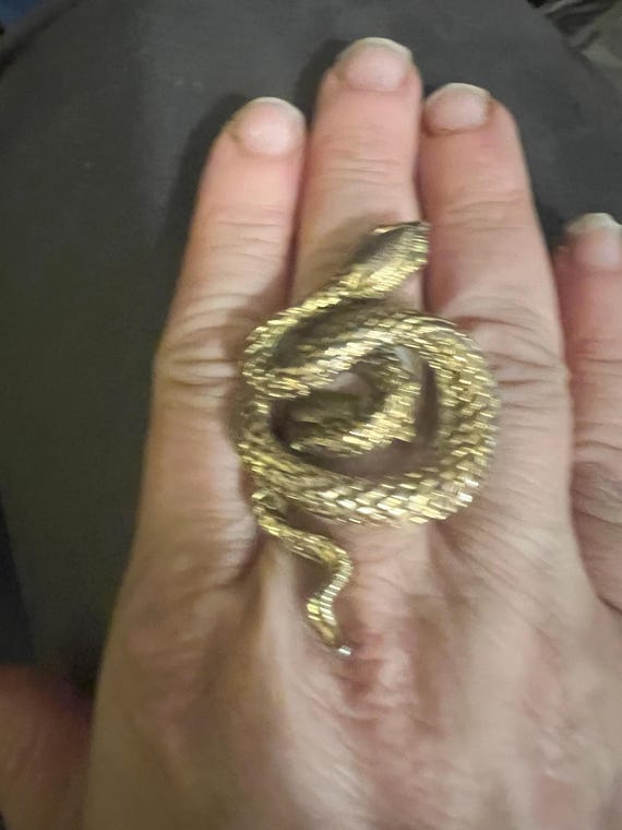 Vintage Snake Statement Ring Adjustable
