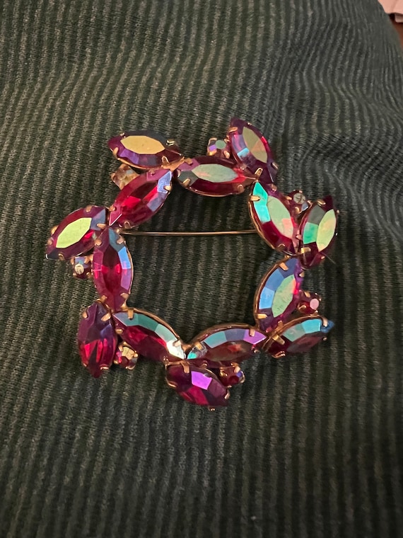 Red Aurora Borealis Wreath