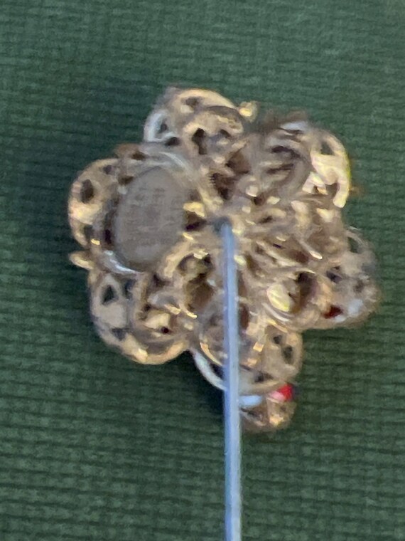 Miriam Haskell Handbeaded Red White and Blue Lape… - image 4