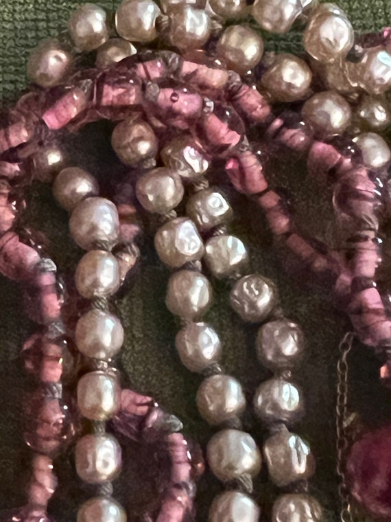 Rare Vendome Magnificent Multistrand Pearl and Ar… - image 2