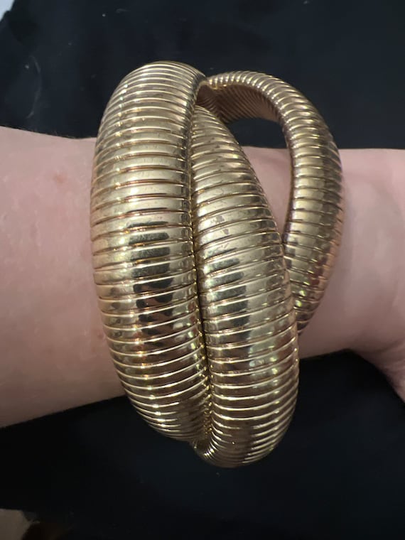 Tubogas Three Strand Goldtone Bracelet