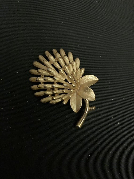Trifari Goldtone Thistle Brooch