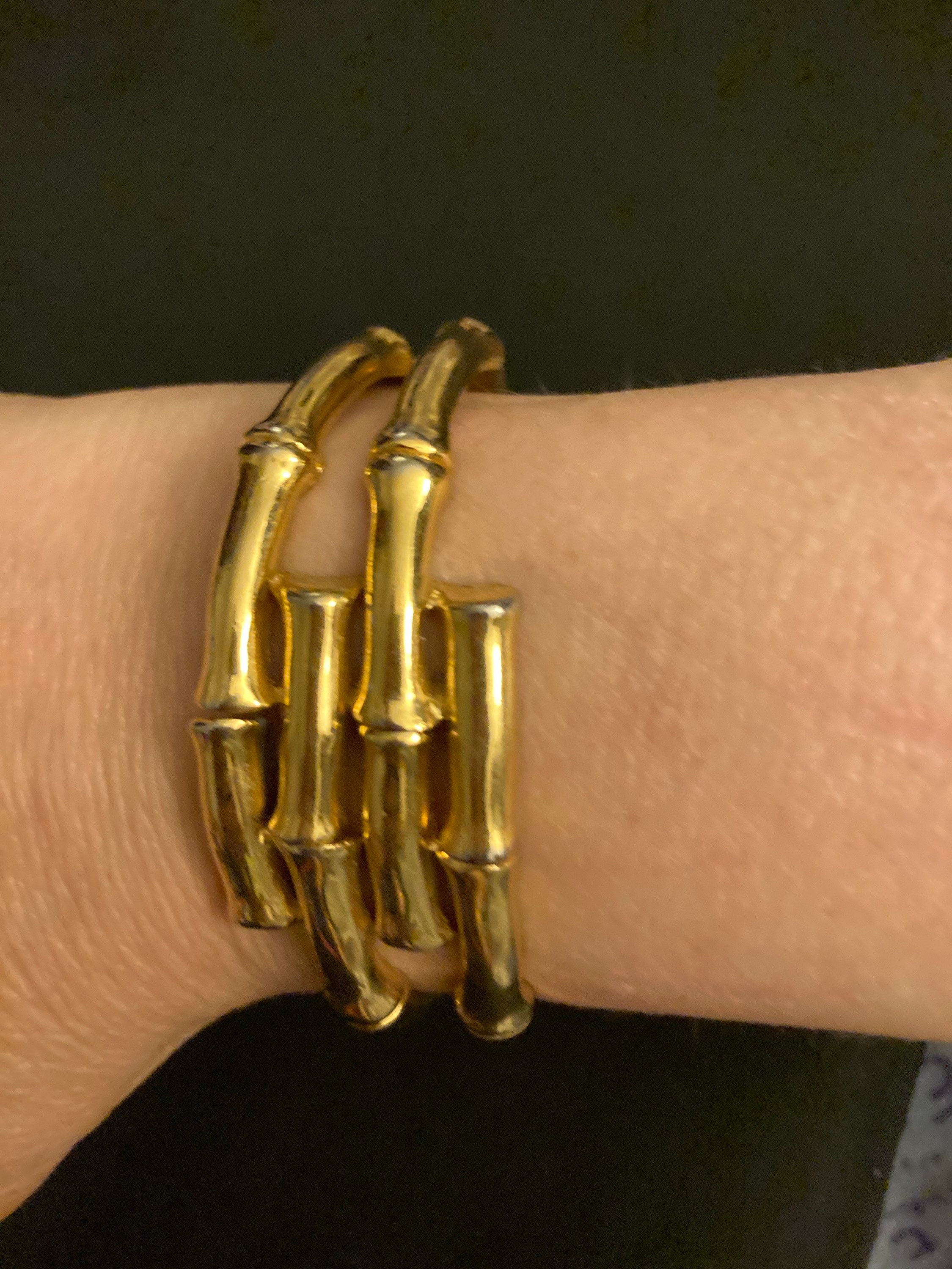 アクセサリー Custom Souvenir Shop ROAD 3Star Bangle Buy Moon Star Spinner Bangle Bracelet in 14K Rose Gold Over