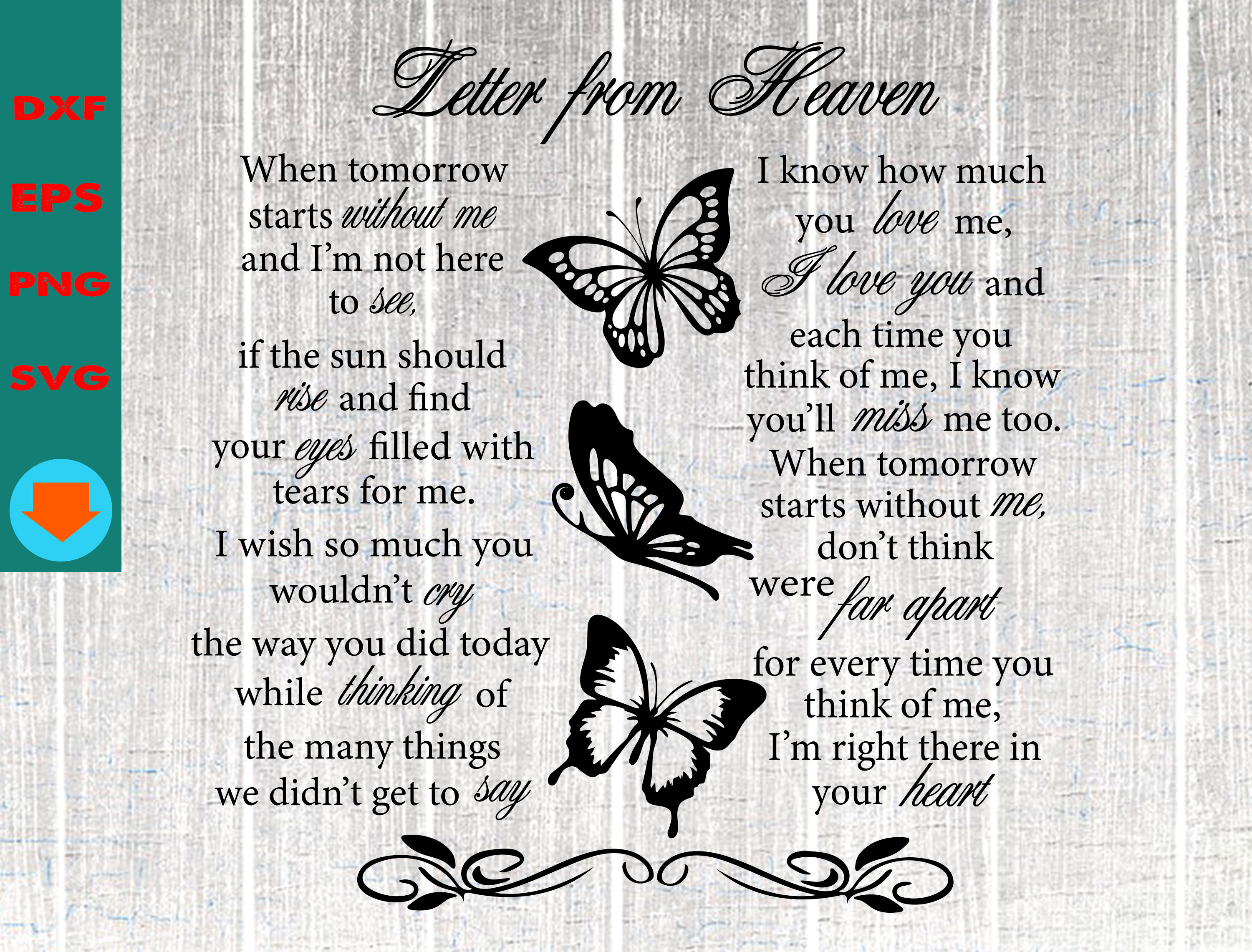 Letter from Heaven svg heaven svg digital file Etsy
