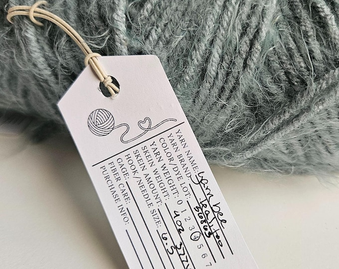 Featured listing image: Printable Tags for Knitting Crochet, Printable Cards for Crochet Projects Knitting Projects, Knitting Tag, Crochet Label, Printable Template