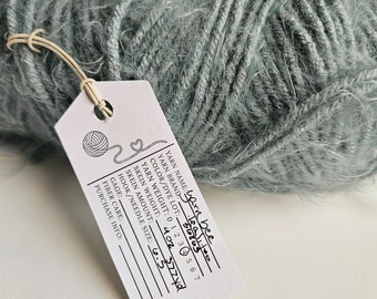 Yarn Tag Labels for Knitting Crochet Yarn Organization, Cards for Crochet Projects Knitting Projects, Knitting Tag, Crochet Label, Elastic