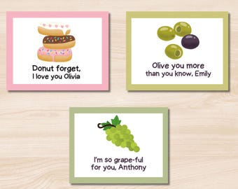 Personalized Printable Lunch Box Notes for Kids | Customizable Lunchbox Cards, Back to School, Notes for Kids, Kids Jokes